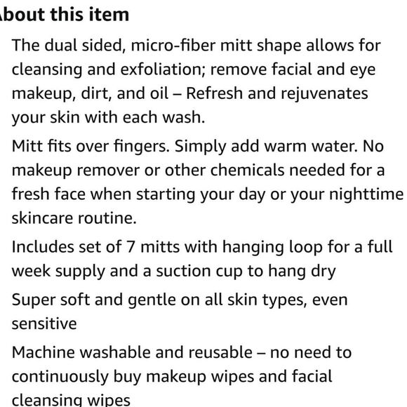 Finishing Touch Pure Clean Cleansing & Makeup Removal Mitts - Picture 7 of 7